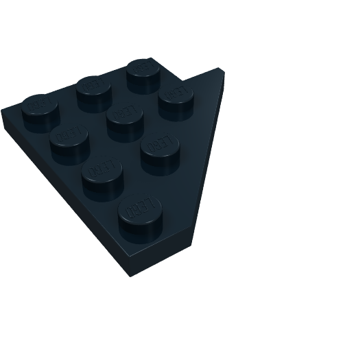 Wedge Plate 4 x 4 Wing Left (Black)