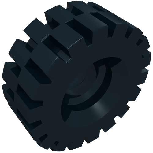 Tyre 21 x 8 Offset Tread Medium (Black)