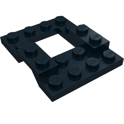 Vehicle Base 4 x 5 with Wheel Arches, 2 x 2 Opening (Black)