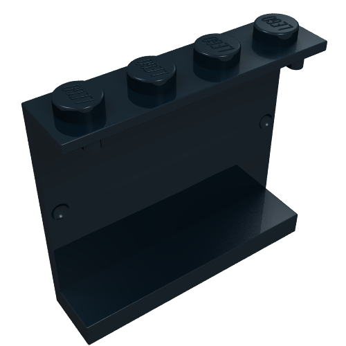 Panel 1 x 4 x 3 [Solid Studs] (Black)