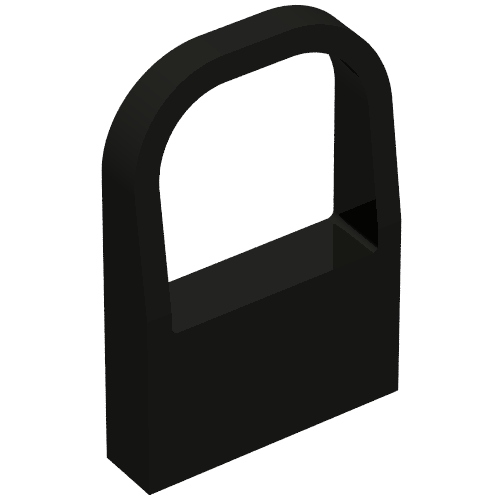 Windowscreen 1 x 4 x 5 Curved Top (Black)