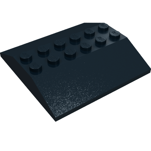 Brick Sloped 33° 6 x 6 Double (Train Roof) (Black)