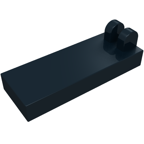 Hinge Tile 1 x 2 1/2 with 2 Fingers on Top (Black)