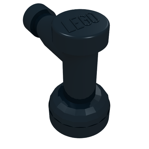 Tap 1 x 1 with Hole in Spout (Black)