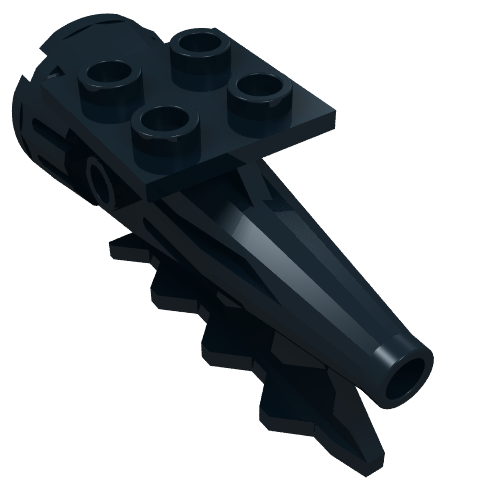 Tail 4 x 2 x 2, Rocket (Black)