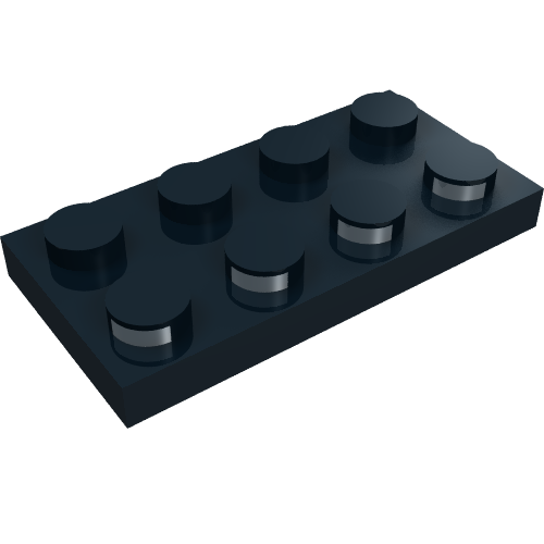 Plate 2 x 4 with Electric Contacts (Black)