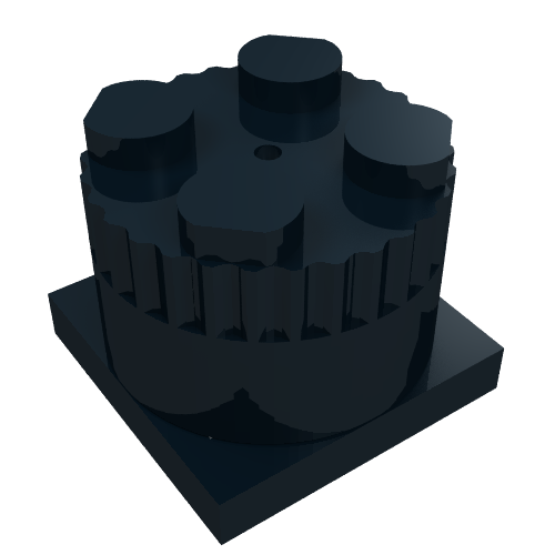 Sound Brick, Round, 9V 2 x 2 x 1 1/3 with Two Town Police Noises (Black)
