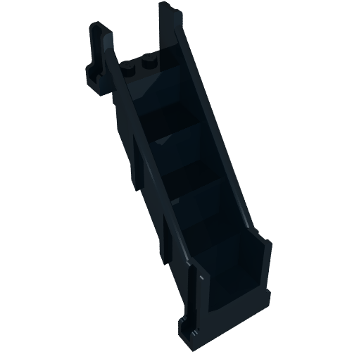 Stairs 4 x 7 x 9 1/3 Straight Enclosed (Black)