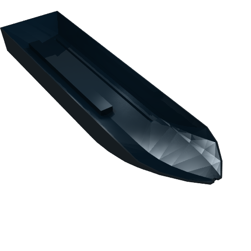 Boat Hull 51 x 12 x 6 (Black)