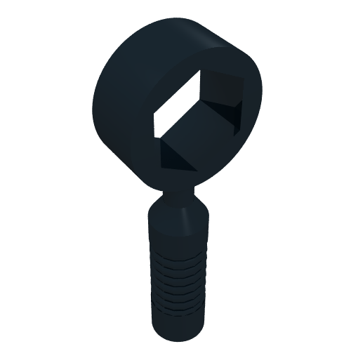 Tool Wrench / Spanner, Box [6-Rib Handle] (Black)