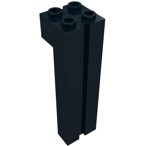 Brick Special 2 x 2 x 6 with Groove (Black)