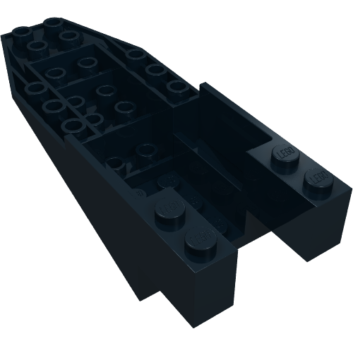 Brick Wedged, Sloped Inverted 11 x 4 x 2 2/3 Cockpit (Black)