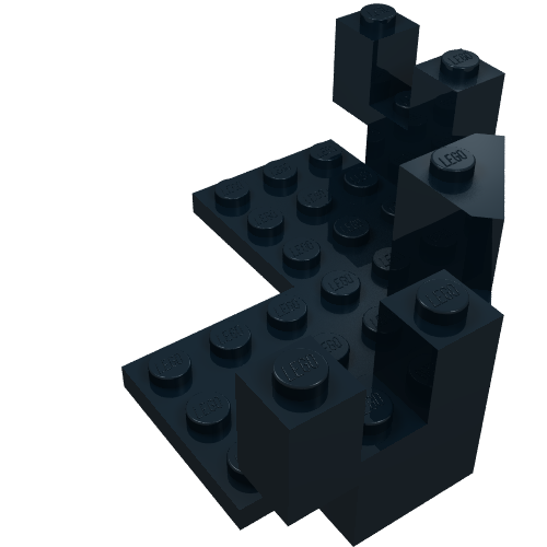 Castle Turret Top 7 x 7 Corner (Black)