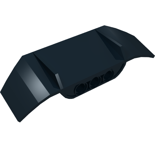 Technic Car Spoiler 3 x 8 [Three Holes] (Black)