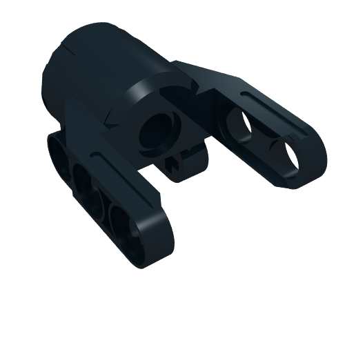 Technic Axle and Pin Connector Block 4 x 3 x 2 1/2 [Linear Actuator Holder] (Black)