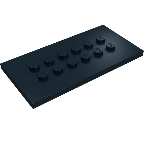 Plate Special 4 x 8 with Studs in Centre (Black)