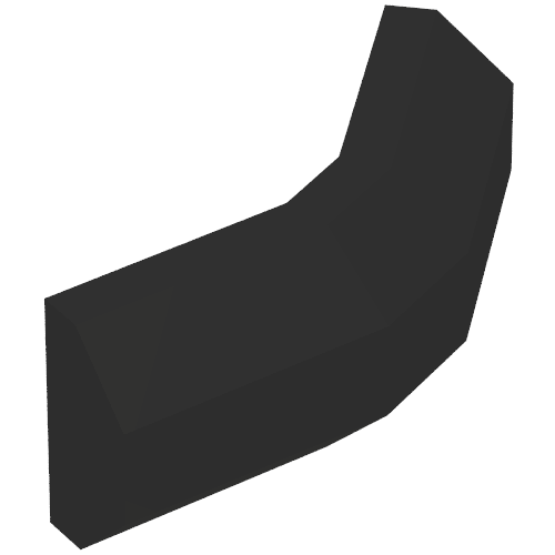 Technic Rubber Bumper Angled 2 x 2 - 2 x 2 (Black)