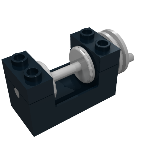 String Reel Winch 2 x 4 x 2 (Light Gray Drum) (Black)