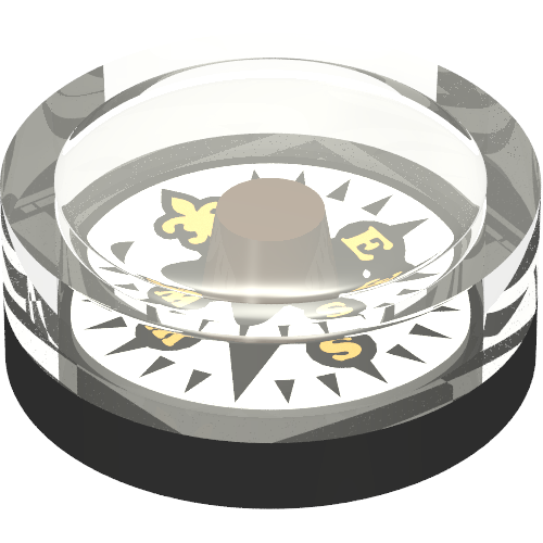 Equipment Compass with Fleur de Lis Print (Black)