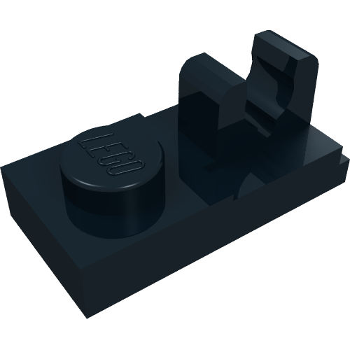 Plate Special 1 x 2, Top Clip [Split] (Black)