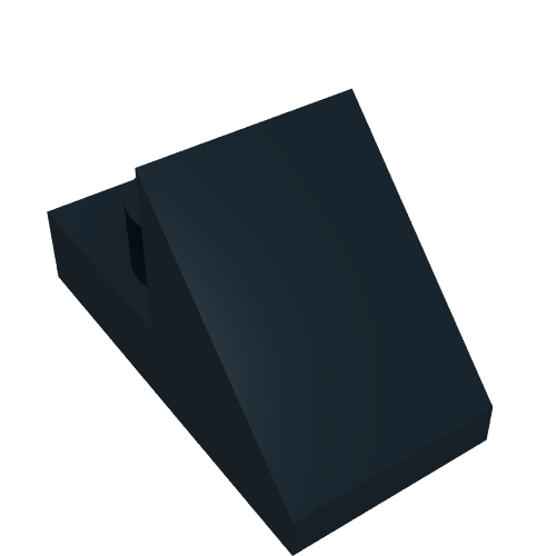 Brick Sloped 45° 2 x 1 with 2/3 Cutout [Original Version] (Black)