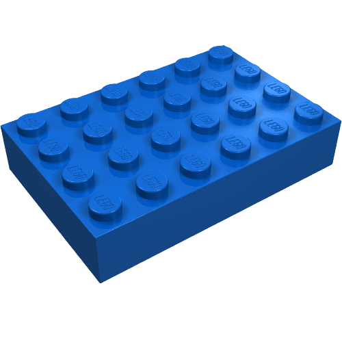 Brick 4 x 6 (Blue)