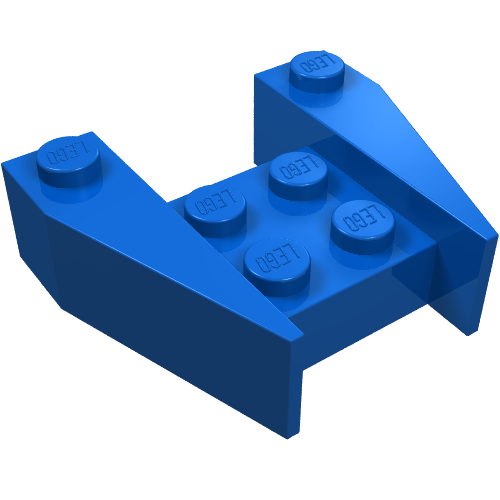 Brick Wedged 3 x 4 [No Stud Notches] (Blue)