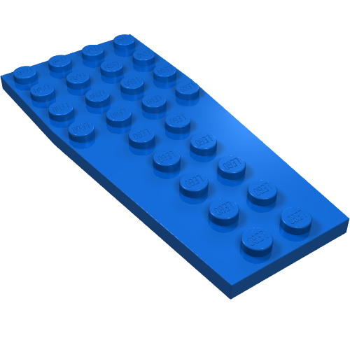 Wedge Plate 4 x 9 without Stud Notches (Blue)