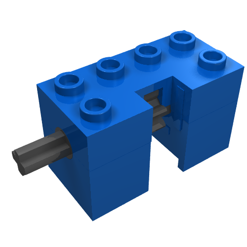 Technic Rack Winder [Complete Assembly] (Blue)