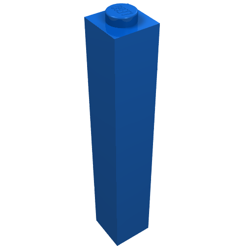 Brick 1 x 1 x 5 with Solid Stud (Blue)