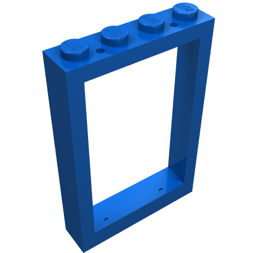 Window 1 x 4 x 5 with Solid Studs (Blue)