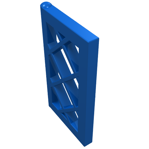 Window 1 x 2 x 3 Pane Latticed (Blue)