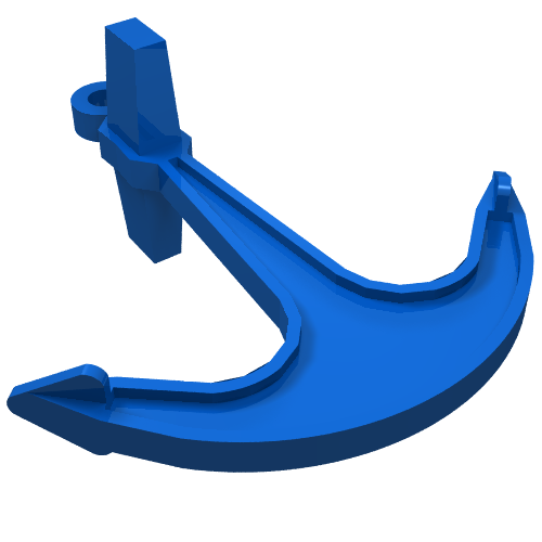 Boat, Anchor - Single Top Hole (Blue)