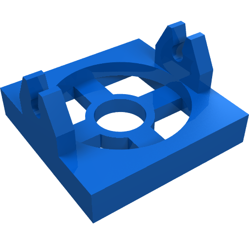 Magnet Holder Tile 2 x 2 - Short Arms (Blue)