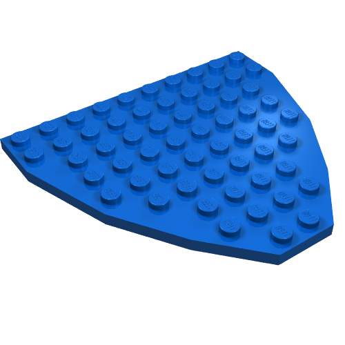 Wedge Plate 9 x 10 Boat Bow (Blue)