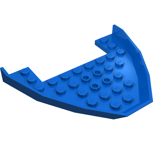 Boat Hull Section, Bow Top 8 x 10 x 1 (Blue)