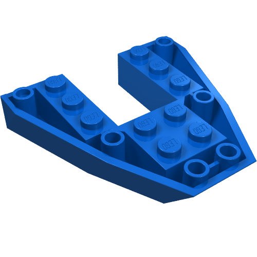 Brick Wedged, Sloped Inverted 6 x 6 x 1 Boat Bow (Blue)