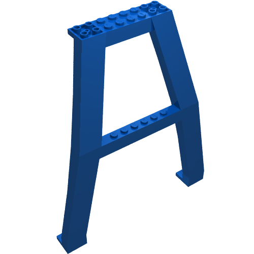 Support Crane Stand Double with Studs on Cross-Brace (Blue)