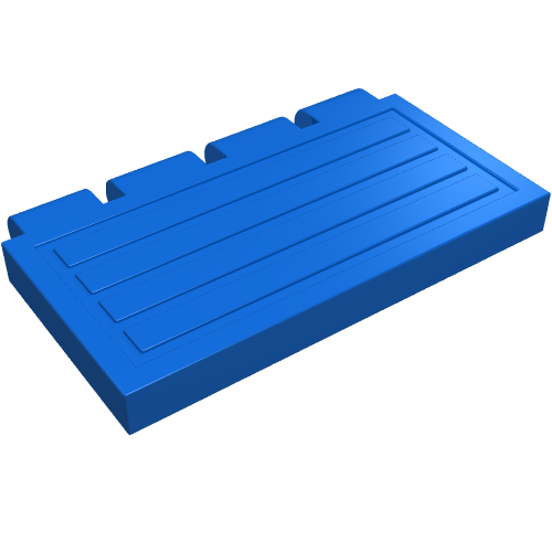 Hinge Train Gate 2 x 4 (Blue)