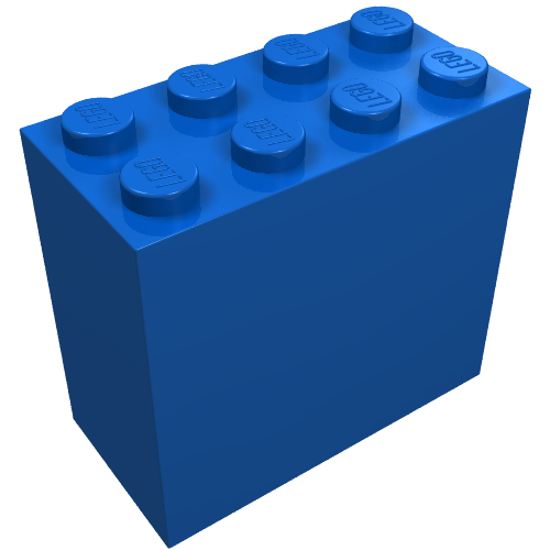 Brick 2 x 4 x 3 (Blue)