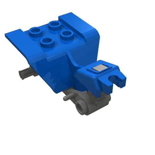 Vehicle Body, Tricycle Body Top with Dark Gray Chassis (Blue)