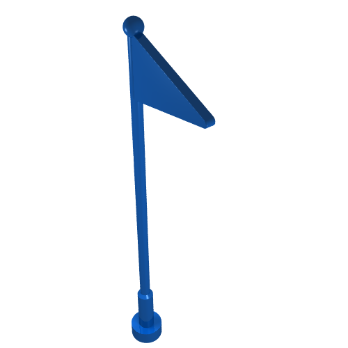 Antenna 8H Whip with Flag (Blue)