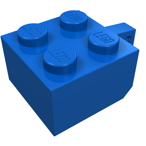 Hinge Brick 2 x 2 Locking with 1 Finger Vertical [No Axle Hole] (Blue)
