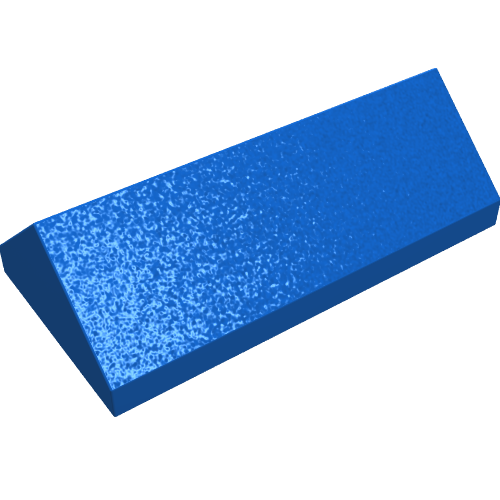 Brick Sloped 45° 2 x 4 Double (Blue)