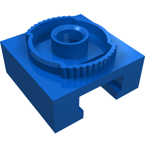 Turntable 4 x 4 Locking Grooved Base (Blue)