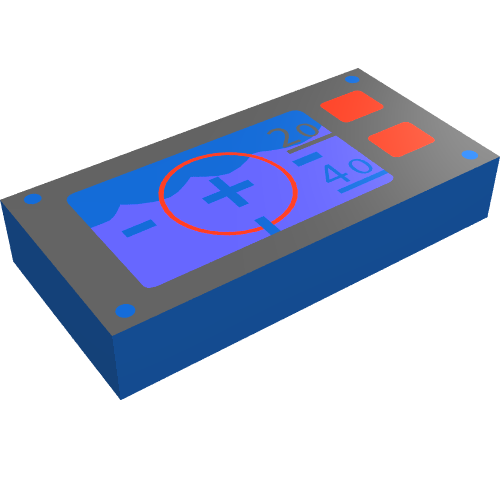 Tile 1 x 2 with Underwater Navigation Print (Blue)