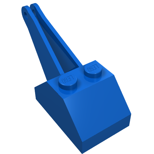 Slope Brick 45 2 x 3 x 1 & 1/3 Double Crane (Blue)