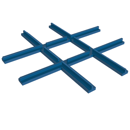 Vehicle Track, Train, 4.5V Crossing (Blue)