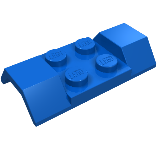 Wheel Arch, Mudguard 2 x 4 [Smooth] (Blue)