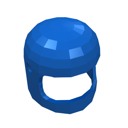 Helmet Classic with Thin Chin Guard and Visor Dimples (Blue)